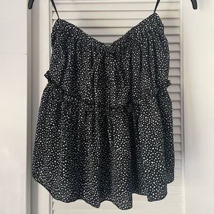 Black skirt with white polka dots!